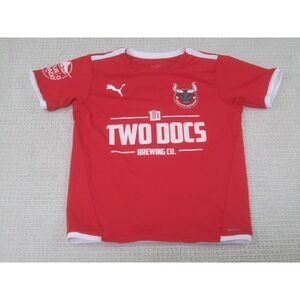 Lubbock Matadors Shirt Boys S/M Red Athletic Two Docs Brewing‎ Co. Soccer Jersey